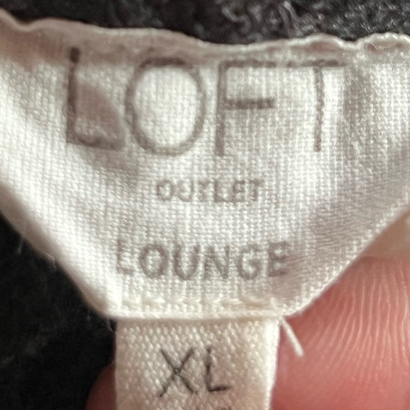 Loft Gray Pullover Hoodie w/ 3/4 Sleeves - Size XL - Picture 6 of 7